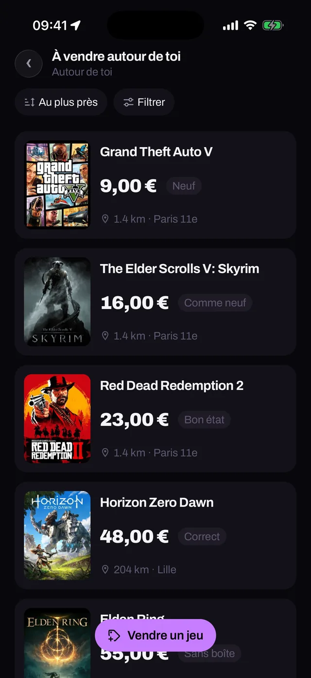 Games for sale nearby