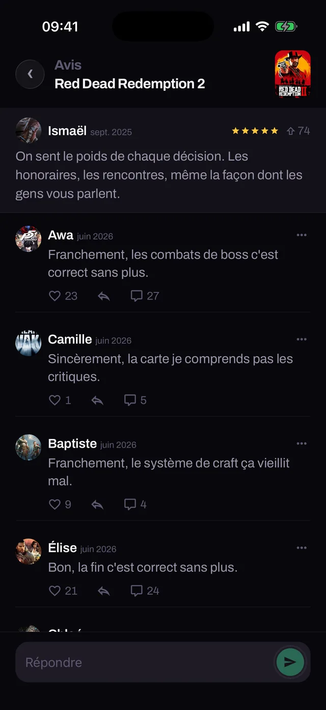 Under a review, you discuss the review.
