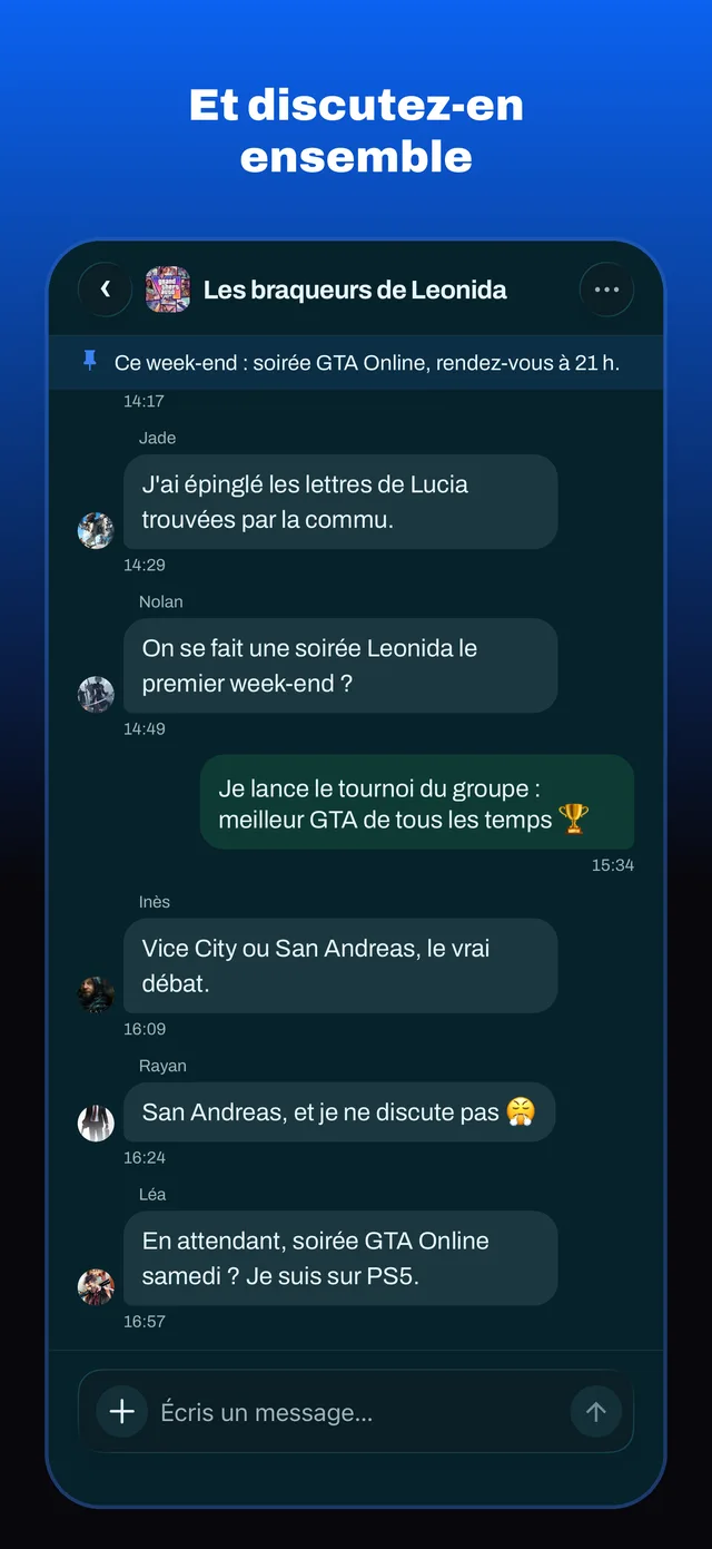Et discutez-en ensemble