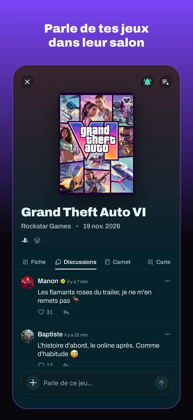 Parle de tes jeux dans leur salon