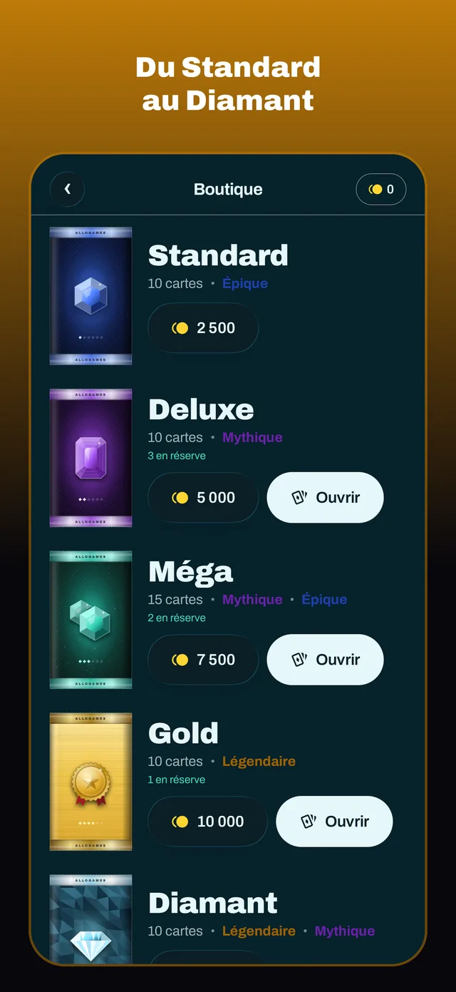 Du Standard au Diamant