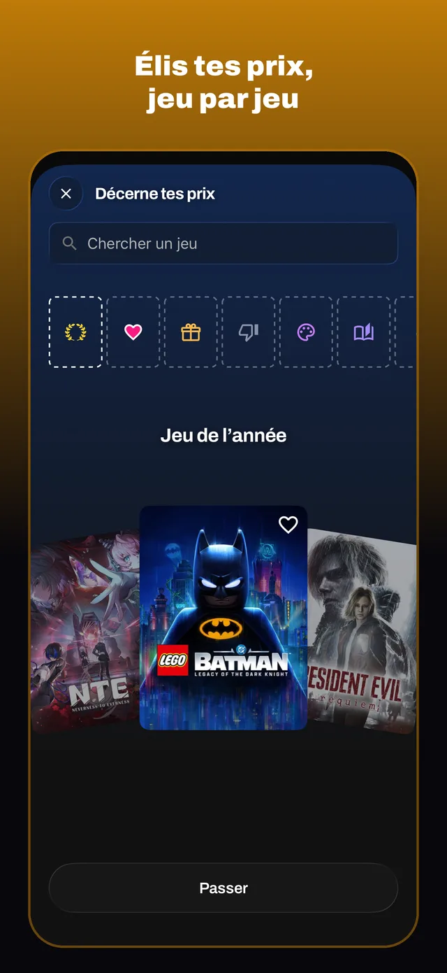Élis tes prix, jeu par jeu