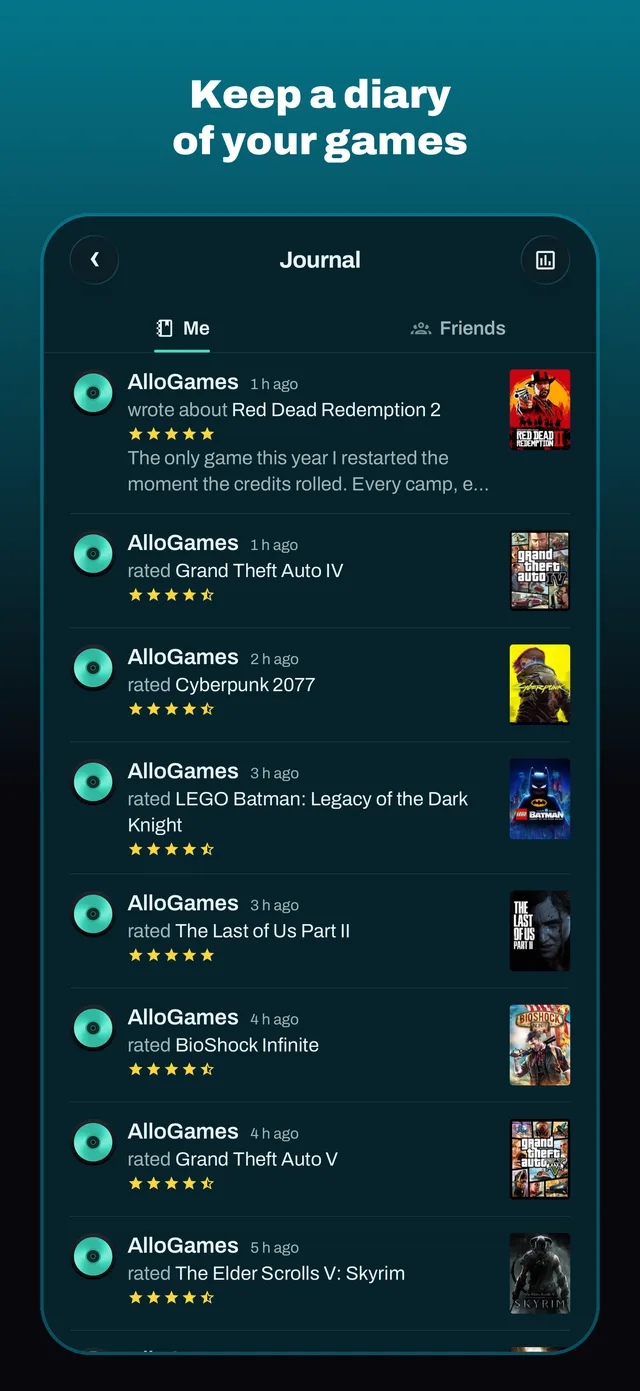 Keep a diary of your games