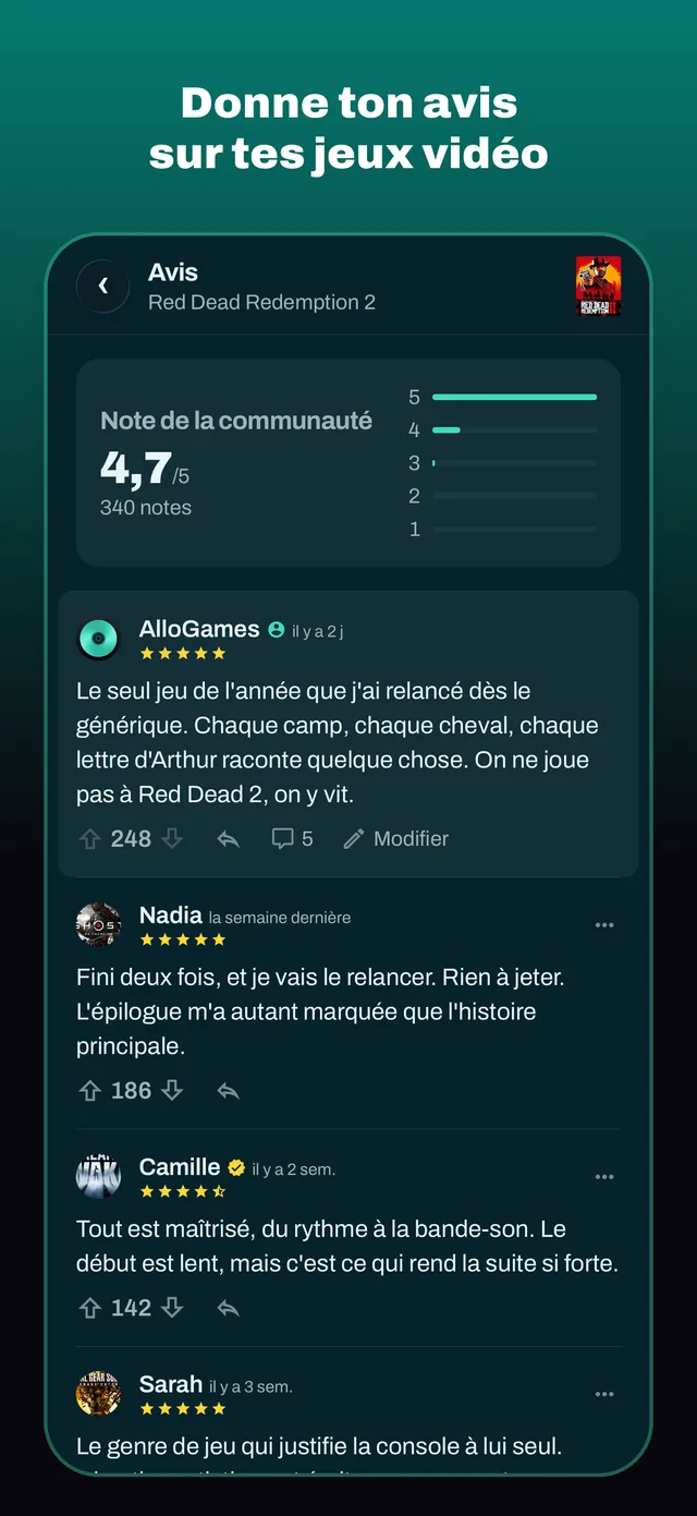 Donne ton avis sur tes jeux vidéo