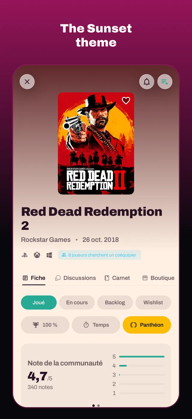 The Sunset theme