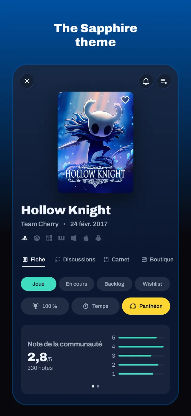 The Sapphire theme