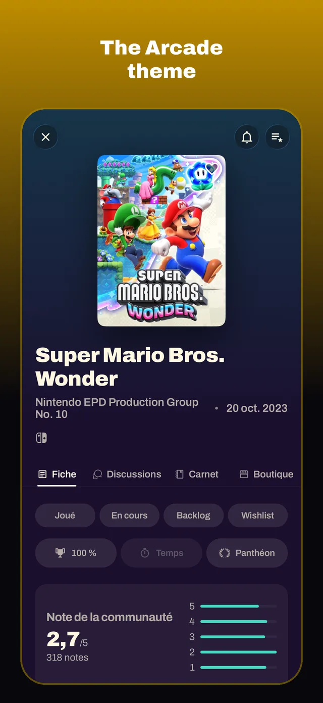 The Arcade theme