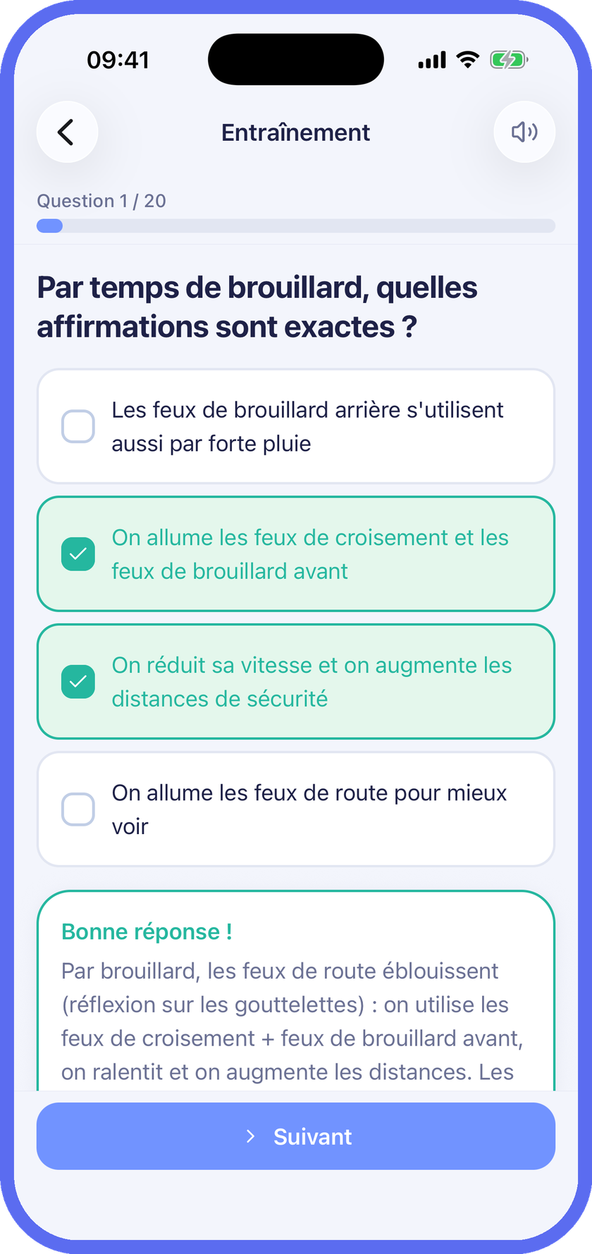 Question corrigée dans Code Express